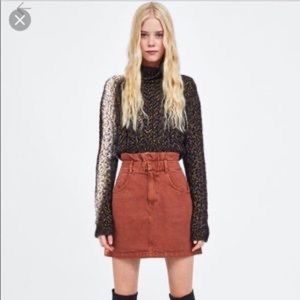 Zara paperbag high waisted skirt never worn